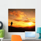 Man Silhouette Sunset Wall Decal Design 1