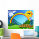 Landscape With Rainbow and Sun Wall Mural