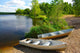 Small Boats on Shore Wall Mural