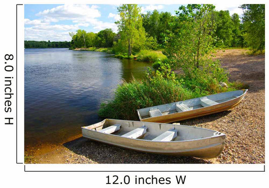 Small Boats on Shore Wall Mural