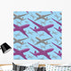 Seamless Pattern Colored Airliners