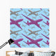 Seamless Pattern Colored Airliners