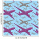Seamless Pattern Colored Airliners