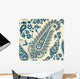 Blue Floral Paisley Wall Mural