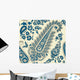 Blue Floral Paisley Wall Mural