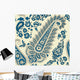 Blue Floral Paisley Wall Mural