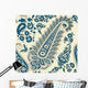 Blue Floral Paisley Wall Mural