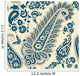 Blue Floral Paisley Wall Mural