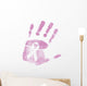 Breast Cancer Awareness handprint ribbon Wall Decal
