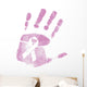 Breast Cancer Awareness handprint ribbon Wall Decal