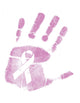 Breast Cancer Awareness handprint ribbon Wall Decal