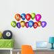 Happy Birthday Balloons Wall Decal
