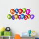 Happy Birthday Balloons Wall Decal