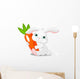 Rabbit holds giant carrot Wall Mural