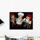 Three Elves Chritsmas Smiling Wall Mural