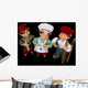 Three Elves Chritsmas Smiling Wall Mural