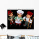 Three Elves Chritsmas Smiling Wall Mural