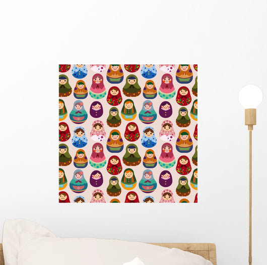 Russian babushka dolls Wall Mural