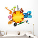 Africa card Wall Decal
