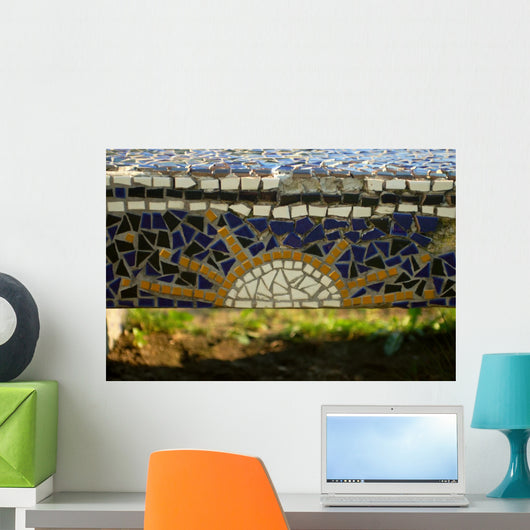 Sun Mosaic Wall Mural