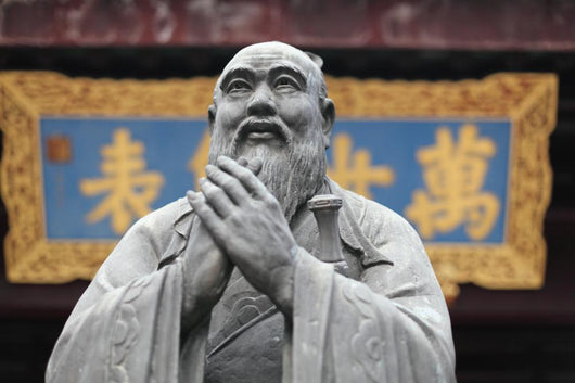 Statue of Confucius at Temple in Shanghai, China Wall Mural