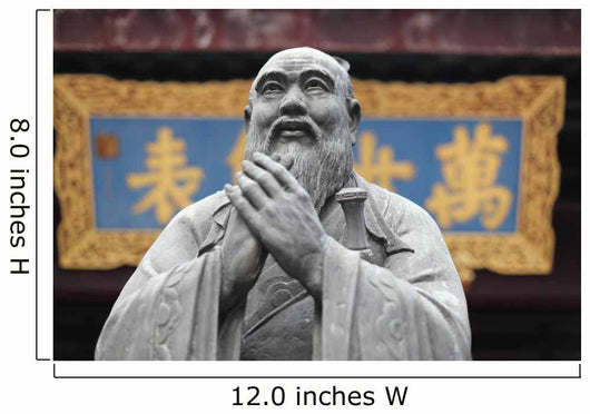 Statue of Confucius at Temple in Shanghai, China Wall Mural