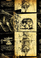 Leonardo's Da Vinci engineering &amp; Anatomy  drawing Wall Mural