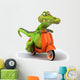 Crocodile and Scooter Wall Decal