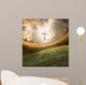 Cross Radiates Light in Sky Wall Mural