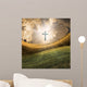 Cross Radiates Light in Sky Wall Mural