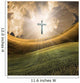 Cross Radiates Light in Sky Wall Mural