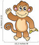 Waving Monkey With Banana Wall Decal