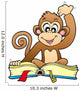 Cute Monkey Reading Book Wall Decal