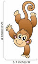 Funny Cute Monkey Wall Decal