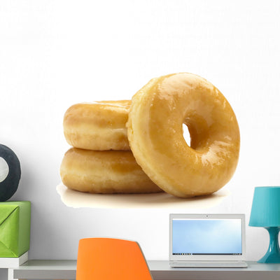Donuts shown on a wall