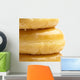 sugar doughnuts extreme closeup on white background Wall Decal