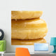 sugar doughnuts extreme closeup on white background Wall Decal