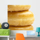 sugar doughnuts extreme closeup on white background Wall Decal