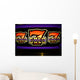 Bright Colorful Slot Machine Sign Wall Mural