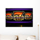 Bright Colorful Slot Machine Sign Wall Mural