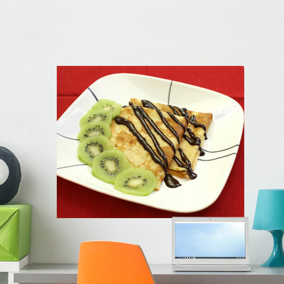 French Crepes Wall Mural shown on a wall