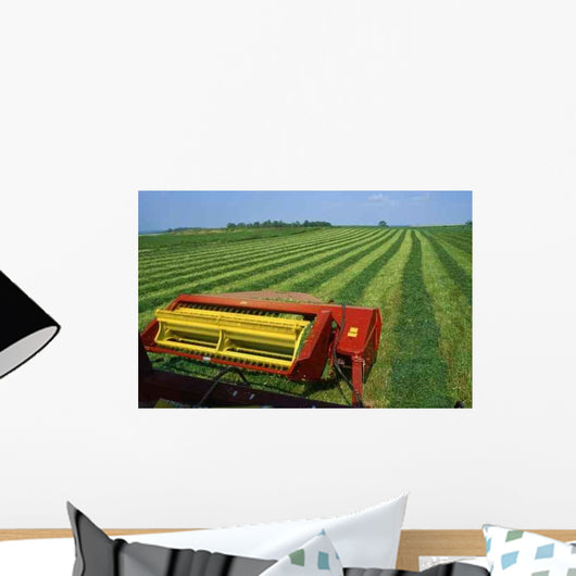 Cutting Hay Field Wall Decal