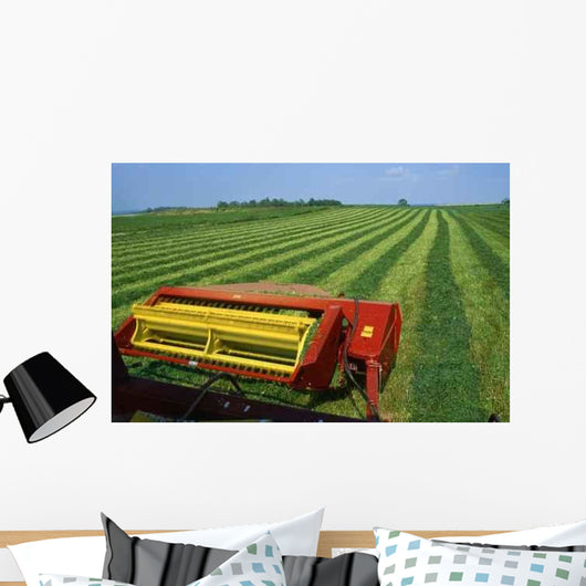 Cutting Hay Field Wall Decal