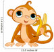 Funny Monkey with banana Wall Decal