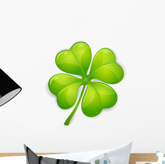 Lucky Four Leafed Clover Wall Decal