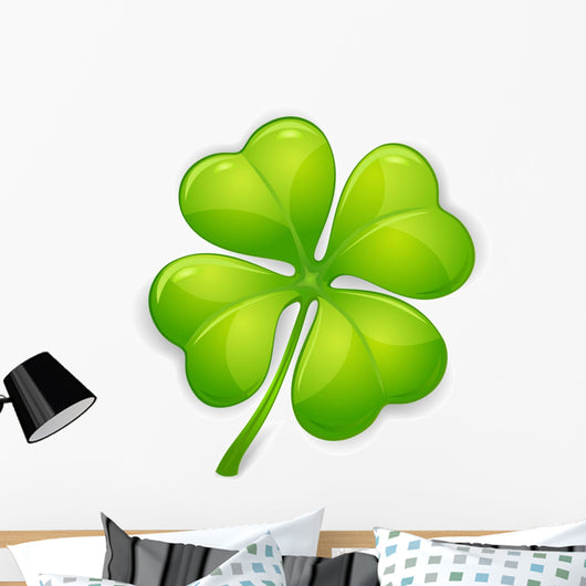 Lucky Four Leafed Clover Wall Decal