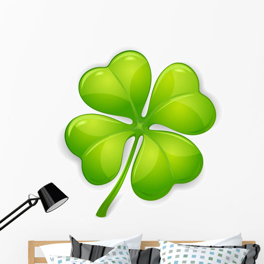 Lucky Four Leafed Clover Wall Decal