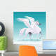 Pegasus. Funny cartoon and vector isolated character Wall Mural
