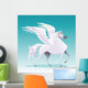 Pegasus. Funny cartoon and vector isolated character Wall Mural