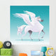 Pegasus. Funny cartoon and vector isolated character Wall Mural
